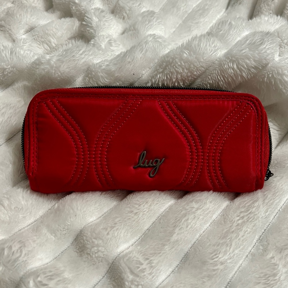 Lug Scarlet Quilted RFID Zip Around Wallet